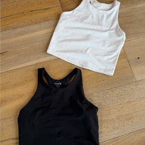 Old Navy Black and White Tank Tops with built in bra